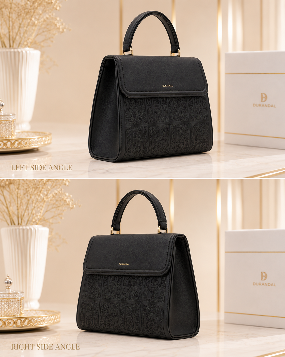 Durandal Luxury Handbag – Black