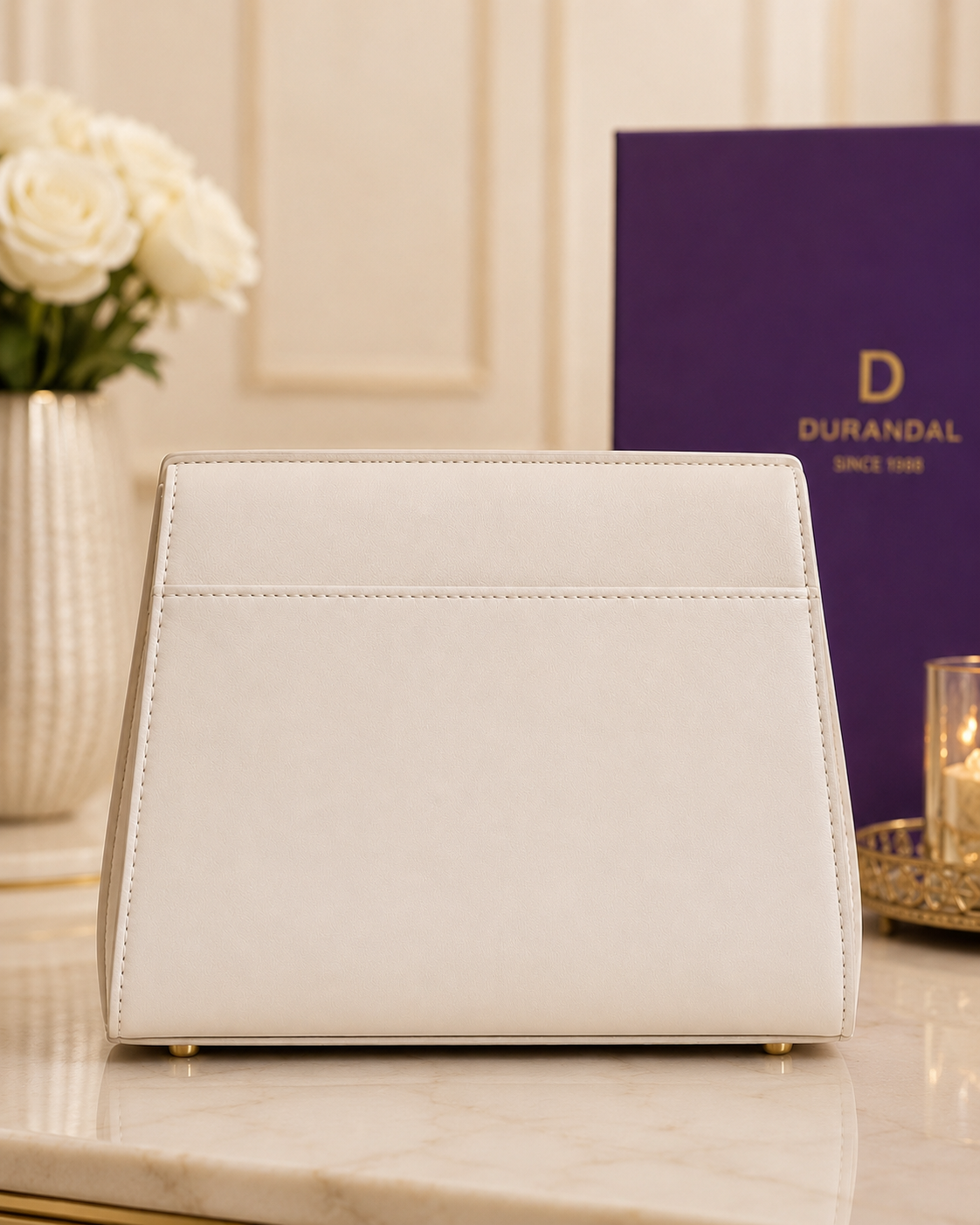 Durandal Luxury Handbag – White