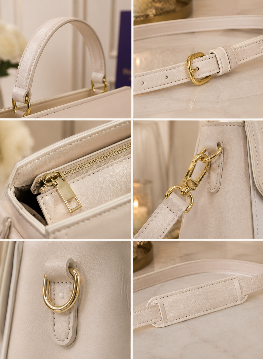 Durandal Luxury Handbag – White