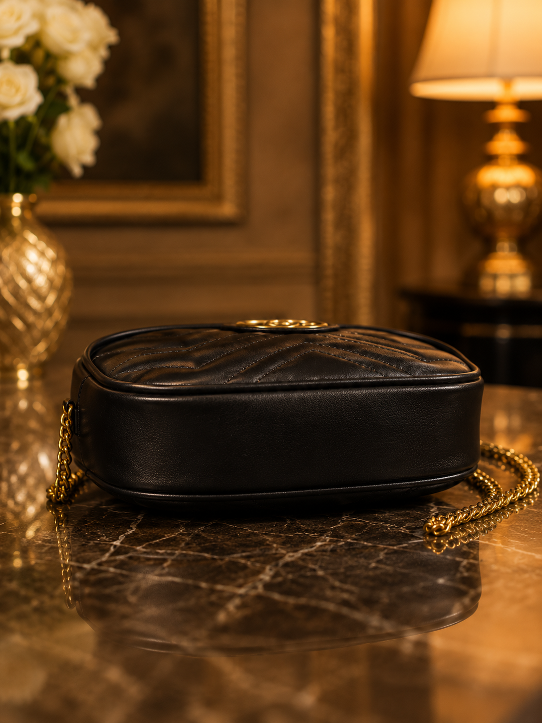 Luxury Quilted Chain Crossbody Bag – Premium Black Designer Style Handbag for Women