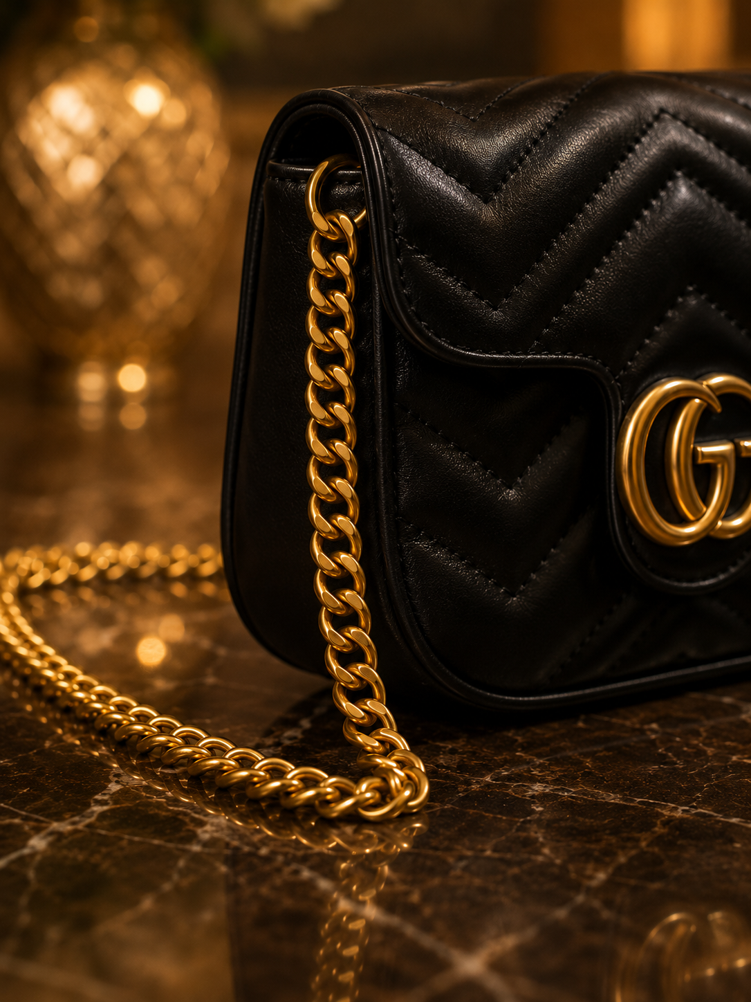 Luxury Quilted Chain Crossbody Bag – Premium Black Designer Style Handbag for Women