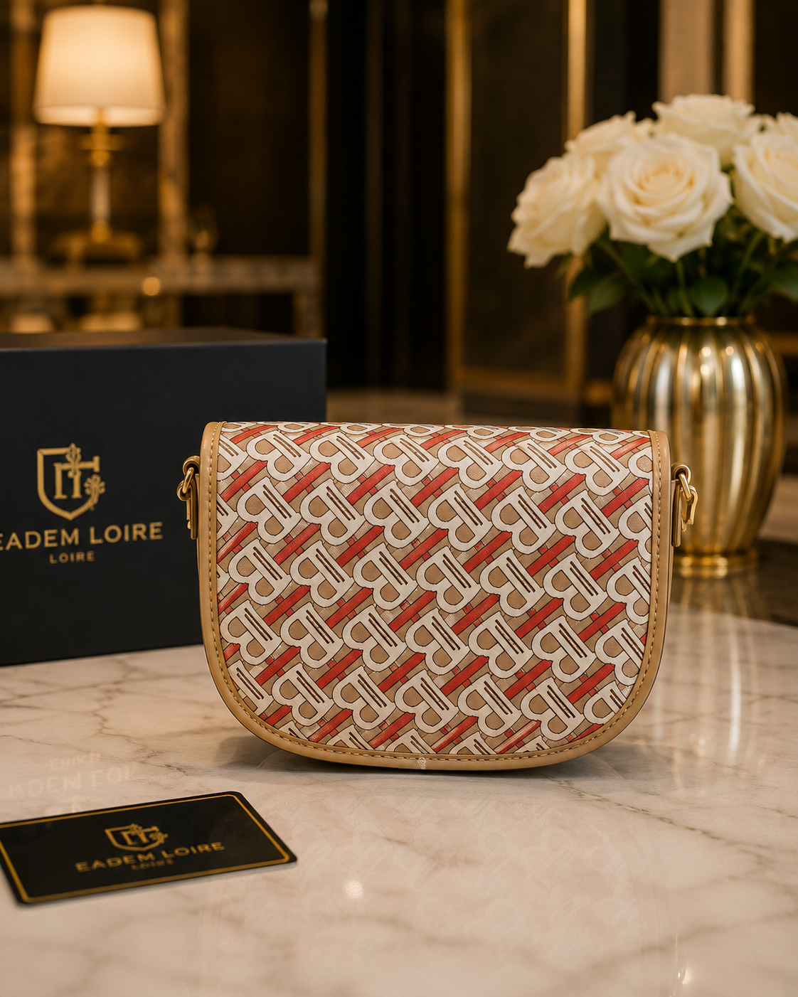 RAIN.CUN Luxury Monogram Saddle Bag | Premium Women's Handbag Pakistan