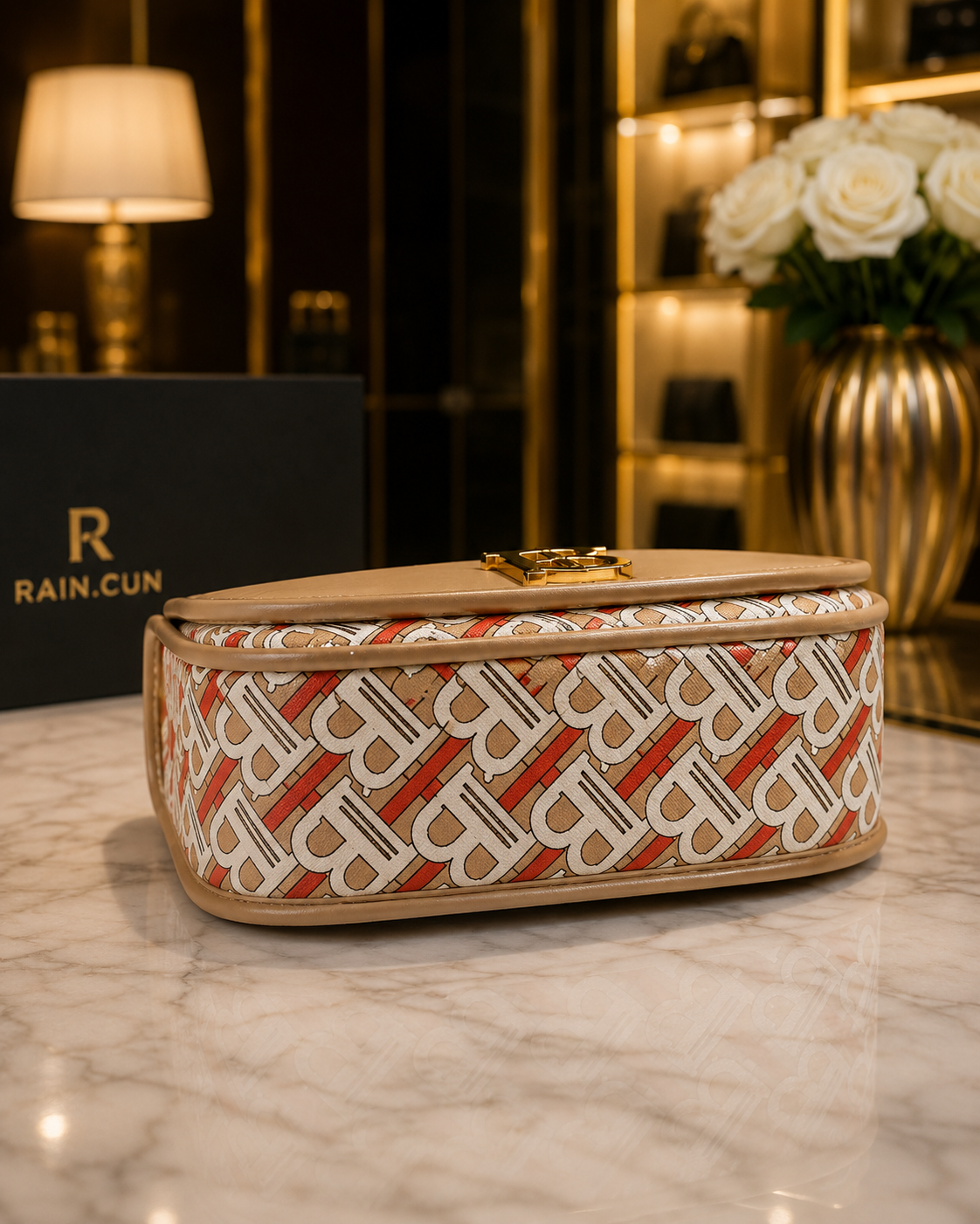 RAIN.CUN Luxury Monogram Saddle Bag | Premium Women's Handbag Pakistan