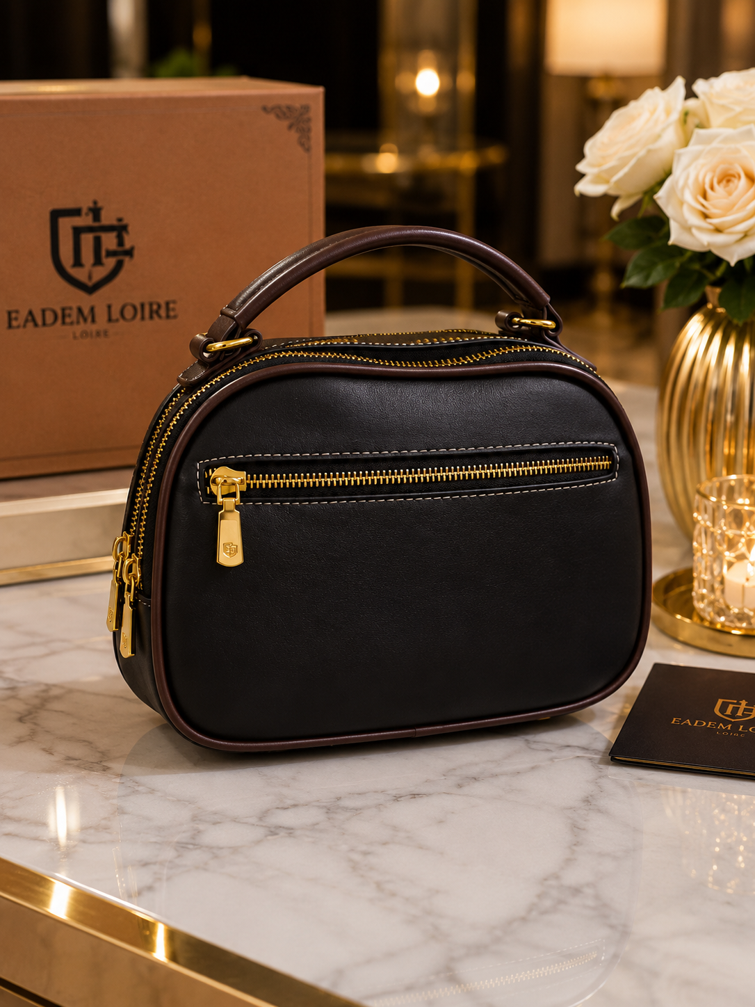 EADEM Loire Premium Handbag | Double Box Luxury Bag | Velour Vault