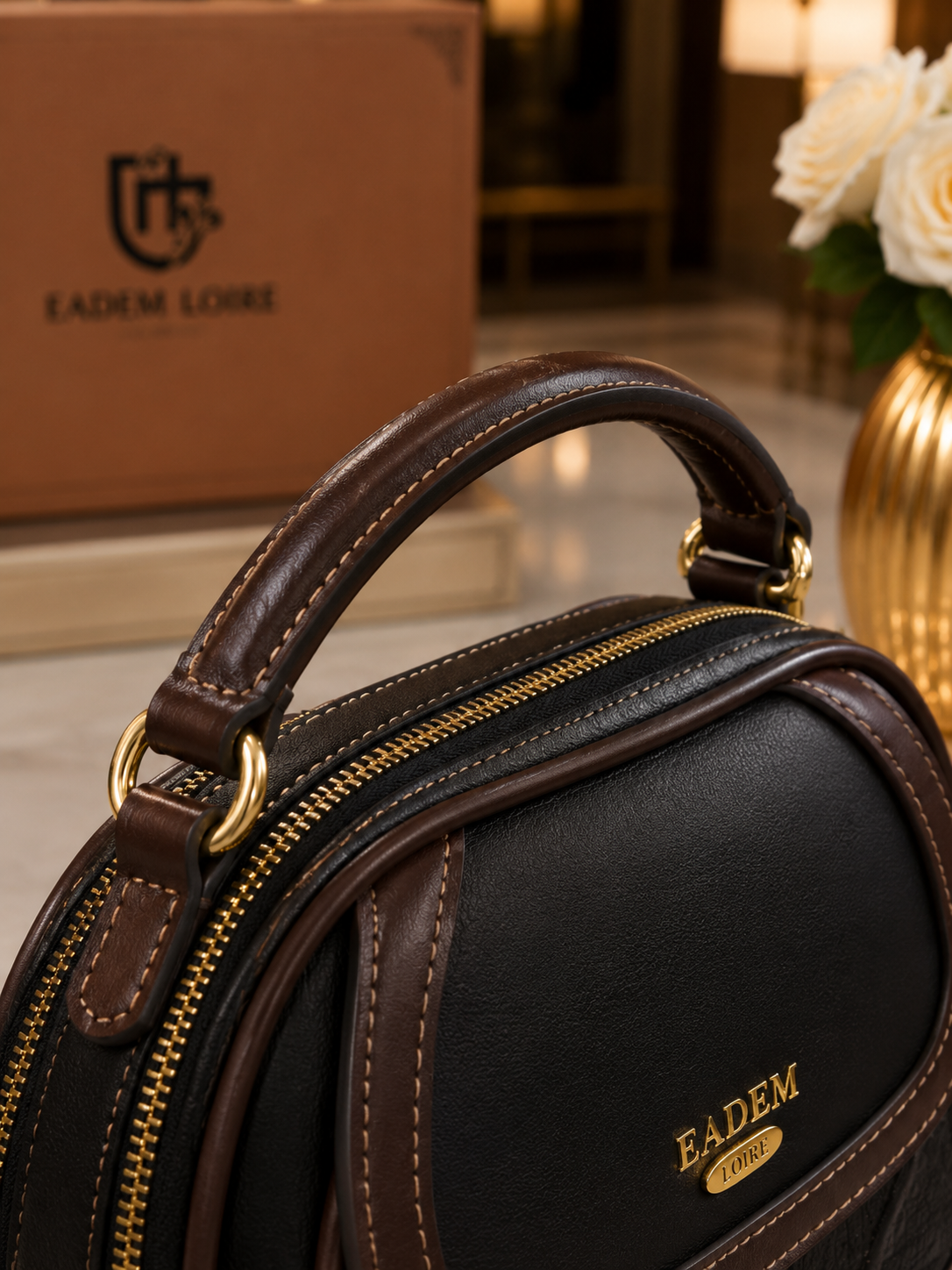 EADEM Loire Premium Handbag | Double Box Luxury Bag | Velour Vault