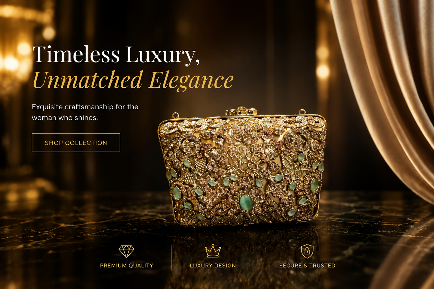 Luxury Mint Green Mini Metal Wedding Clutch with Chain | Velour Vault Pakistan
