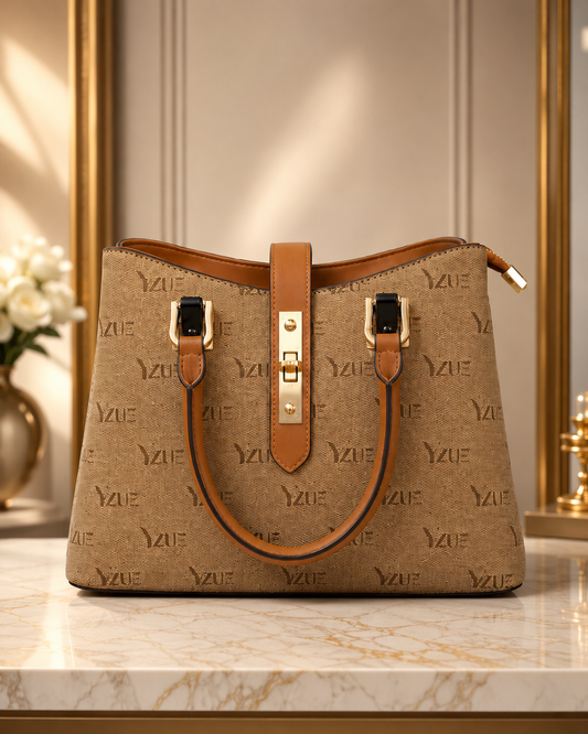 Luxury Monogram Tote Bag – Premium Women's Shoulder Handbag
