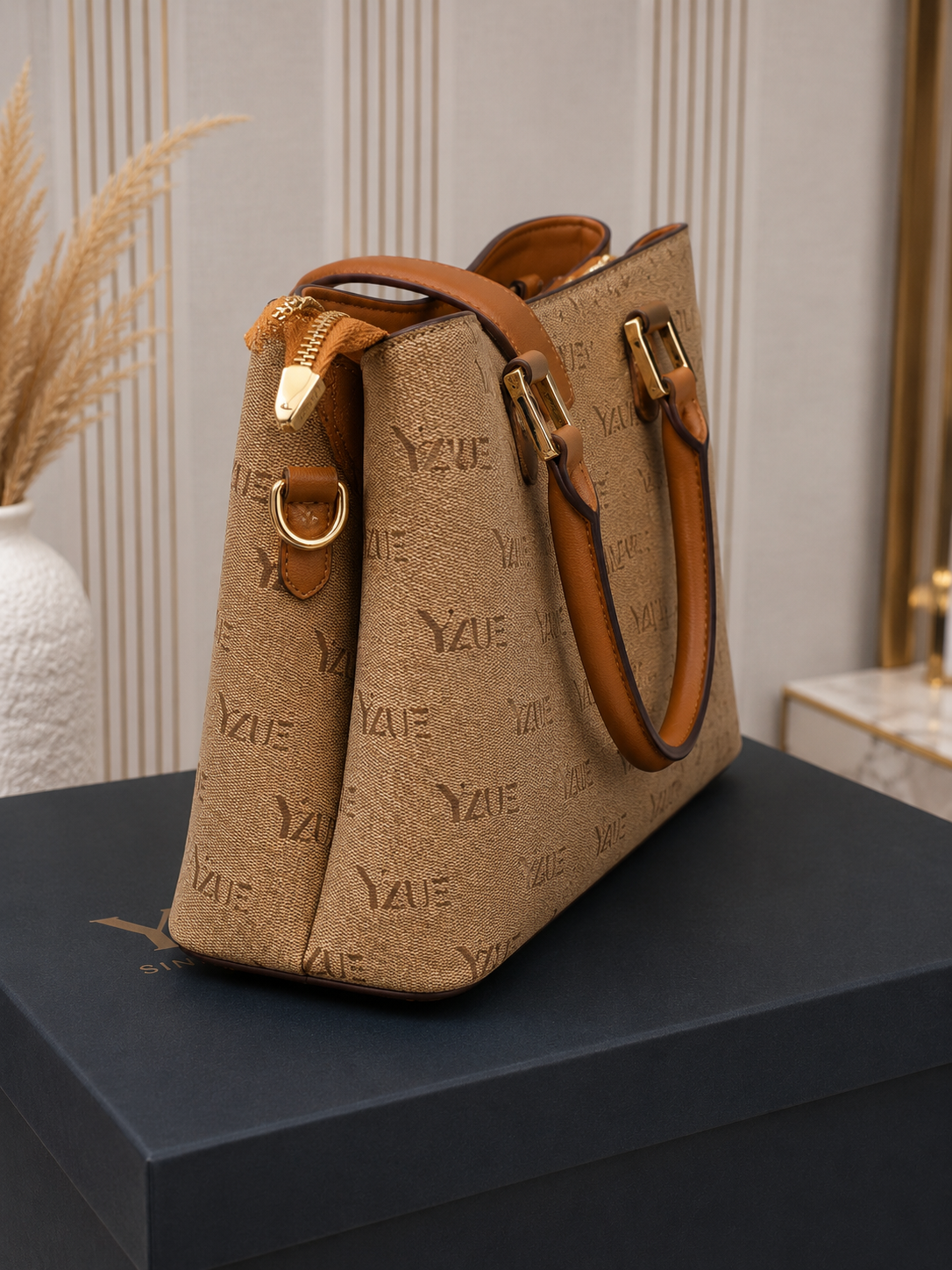 Luxury Monogram Tote Bag – Premium Women's Shoulder Handbag