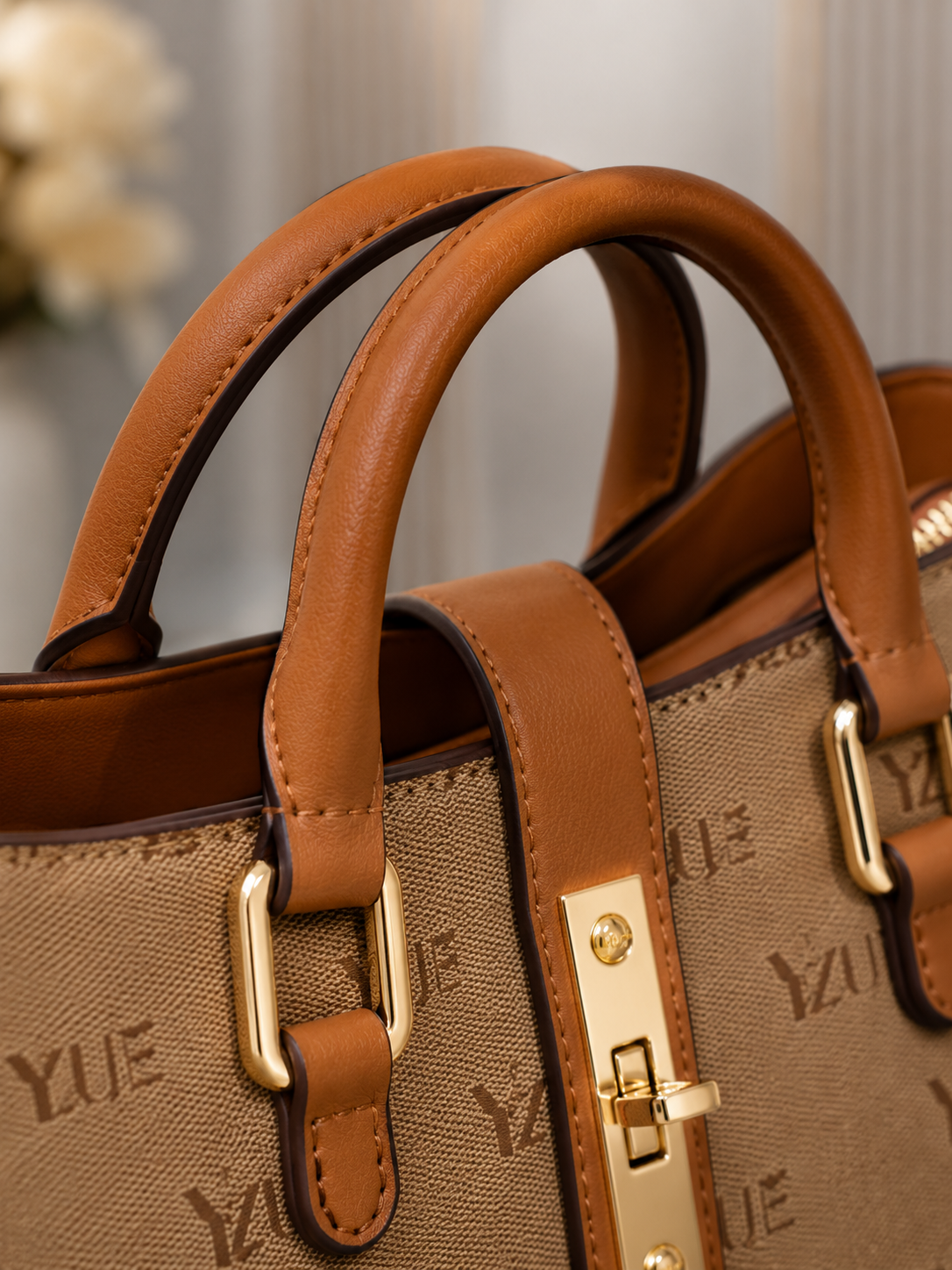 Luxury Monogram Tote Bag – Premium Women's Shoulder Handbag