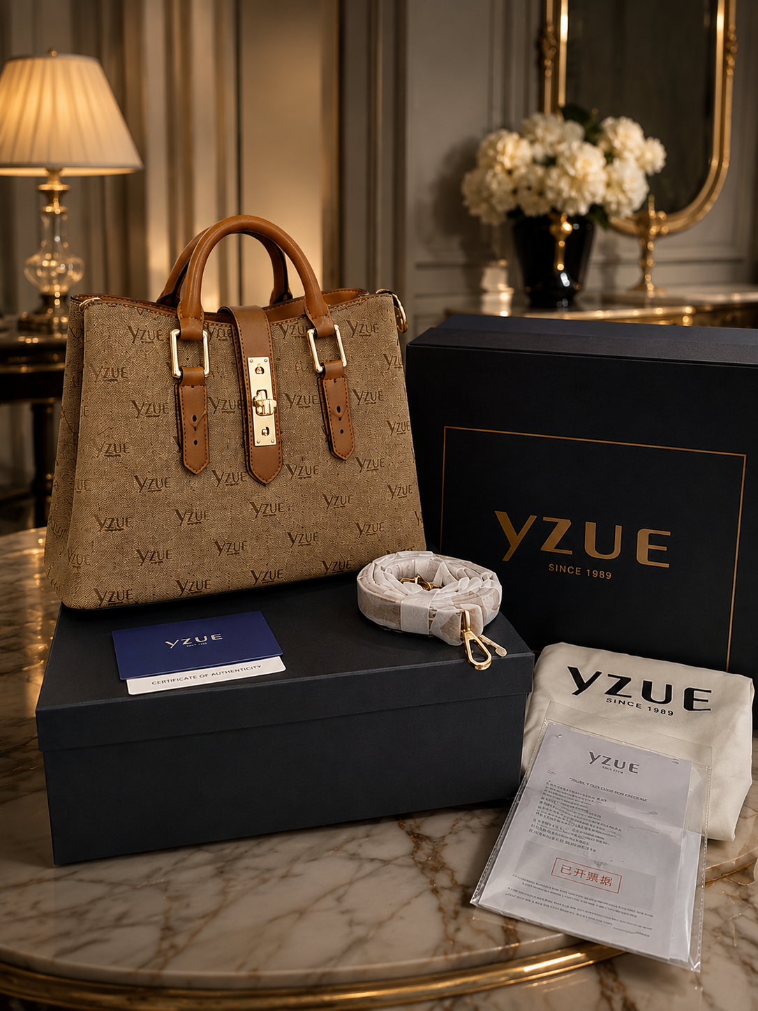 Luxury Monogram Tote Bag – Premium Women's Shoulder Handbag